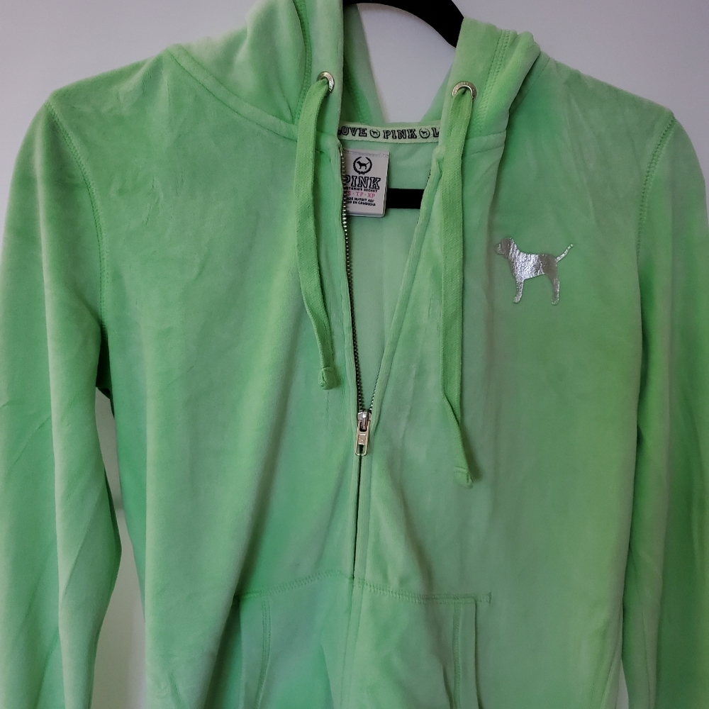 PINK XS Sweatshirt Lime Green - Picture 3 of 10